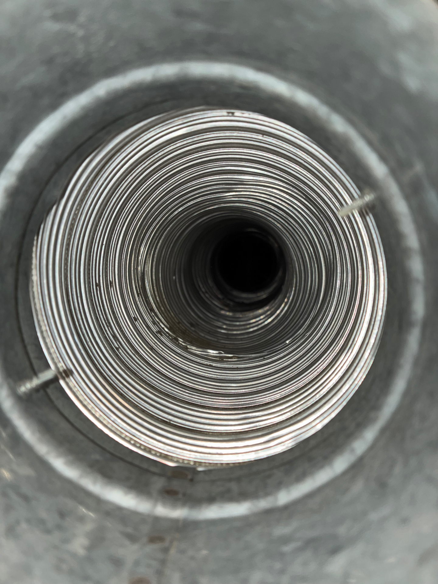Renset ventilasjonskanal i enebolig etter rens.